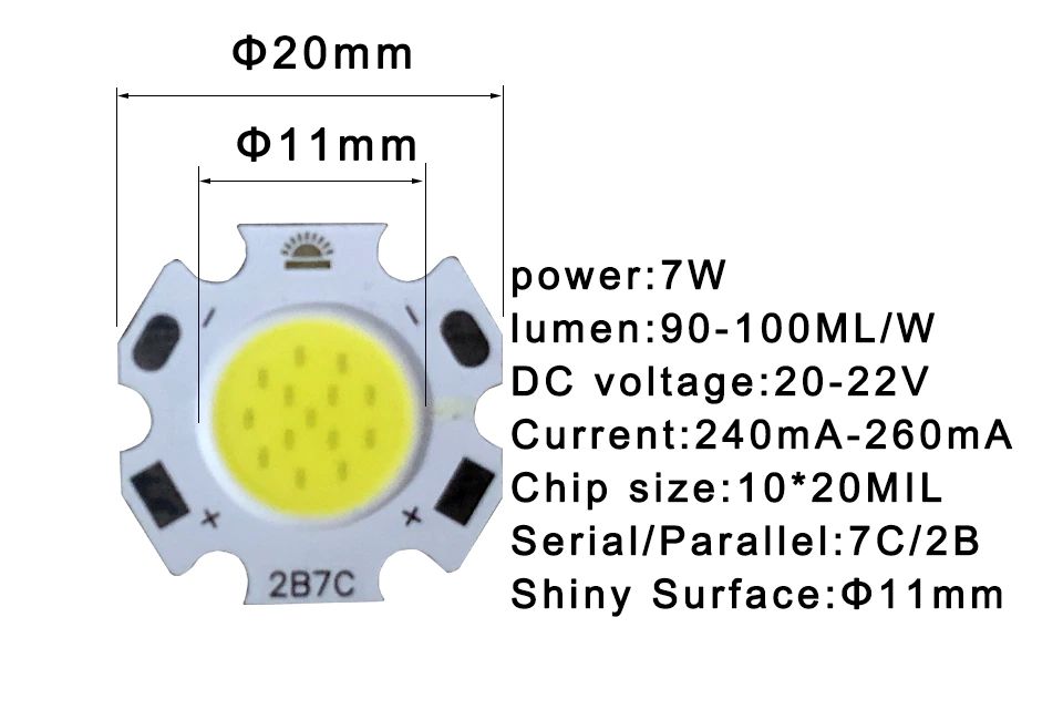 Power LED SMD 2011 2B7C specs